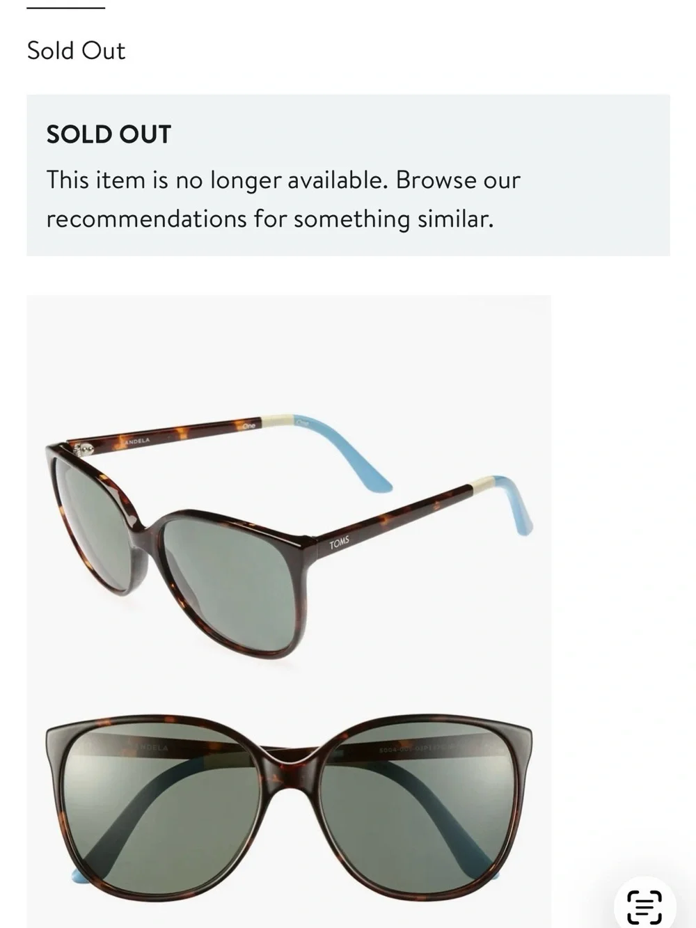 TOMS Sandela 57mm Sunglasses with Wooden Case
